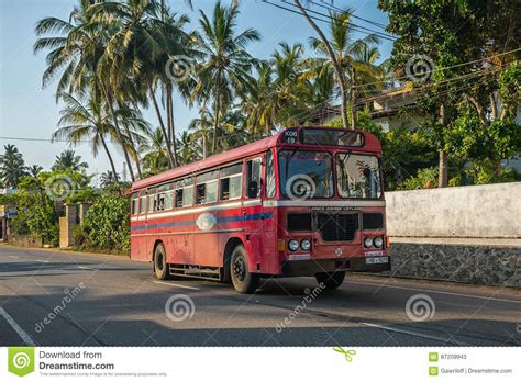 Mirissa Sri Lanka January 11 2017 Regular Public Bus Buses