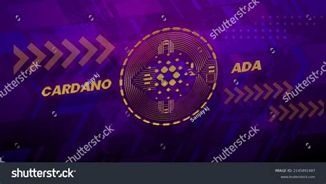 Cryptocurrency Cardano Ada Coin Logo Layout Stock Illustration