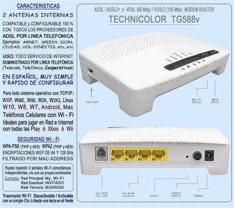Modem Router Wifi Technicolor Tg588 Zyxel Huawei Tplink Zte 9499