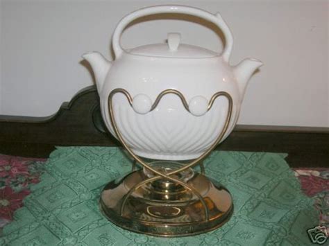 Hall Tip Pot Double Spout Tea Pot W Stand 22032741