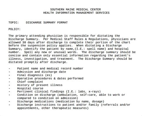 Patient Discharge Instructions Template
