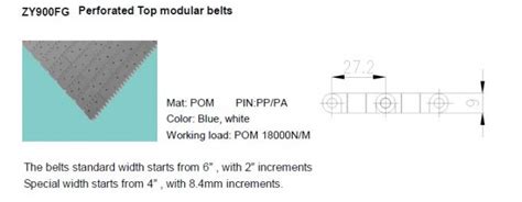 Zy900 Series Modular Belts Flight Cleated Modular Belts Intralox S900