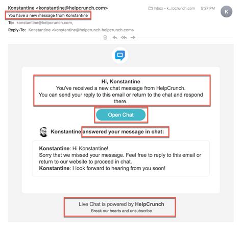 How To Send Email Notifications About New Replies To Customers Helpcrunch