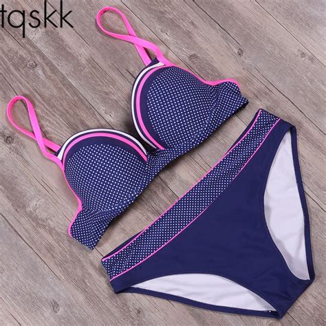 Tqskk New Arrival Push Up Bandeau Bikinis Women 2019 Sexy Bikini