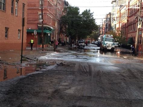 Flood Waters Recede In Hoboken Roads Into The Mile Square City Open
