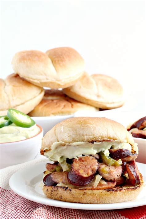 Slow Cooker Jalapeno And Beer Cheddarwurst Sandwiches Recipe Slow