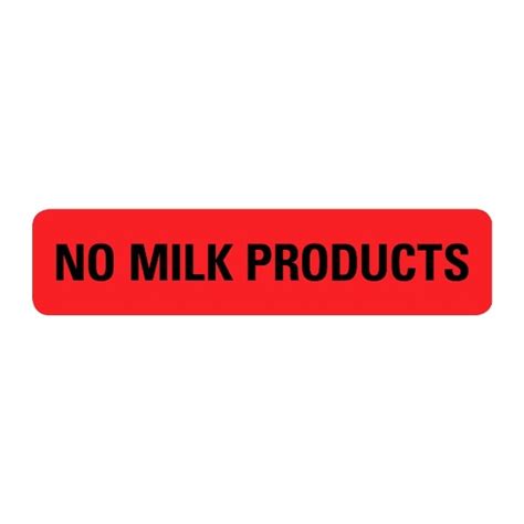 No Milk Labels Labelvalue