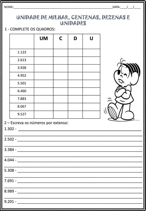 Atividades Unidades Dezenas E Centenas 3o Ano