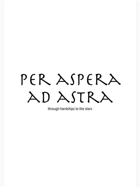 Per Aspera Ad Astra Art Print For Sale By Krabaska Redbubble