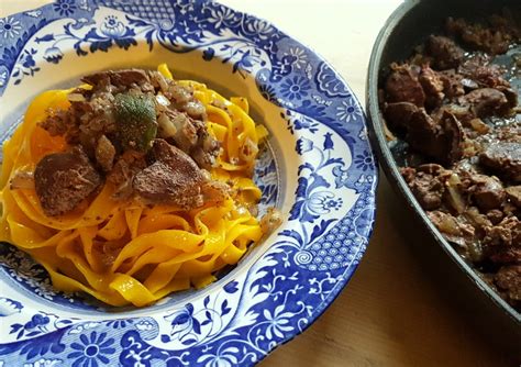 It can be served with a soup & toast. Tagliatelle with chicken liver; a recipe from Emilia ...