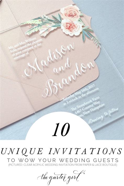 10 Unique Wedding Invitations The Garter Girl