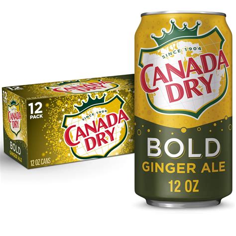 Canada Dry Bold Ginger Ale Soda 12 Fl Oz Cans 12 Pack