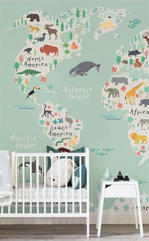 Pastel Green Works A Dream In Nursery Spaces This Nursery Wallpaper