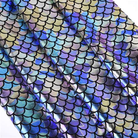 812 Mermaid Scale Pattern Fabric Fish Scales Spandex Fabric Etsy