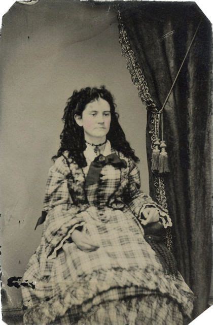 tintype of a lady in a tartan dress c1860s tintype photos tintype civil war era