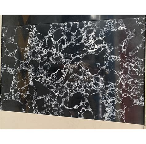 Artficial Black Marble With White Flower Veins