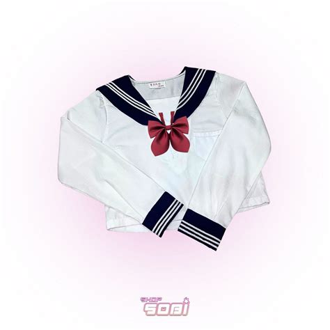 Japanese Long Sleeved School Girl Uniform Seifuku Sailor Outfit Costume