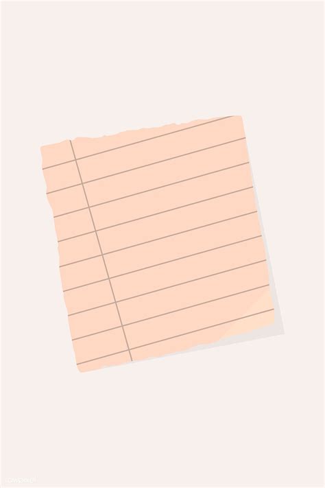 Torn Pink Notepaper Template Vector Free Image By