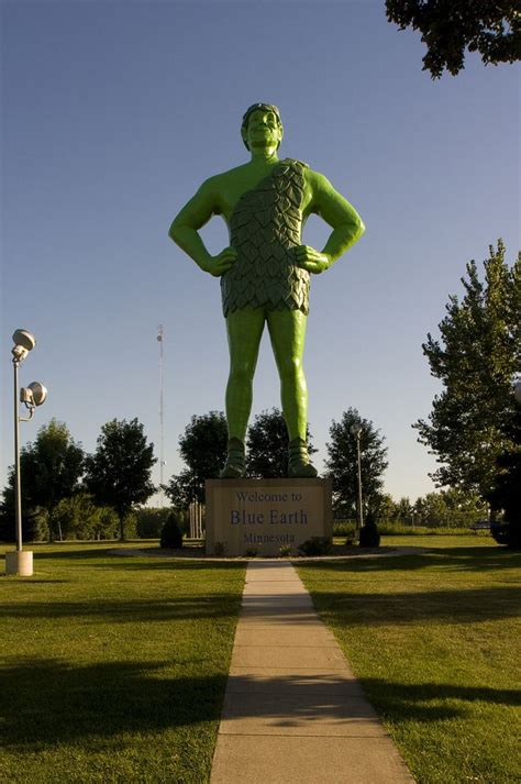 Jolly Green Giant Statue In Blue Earth Minnesota Roadside