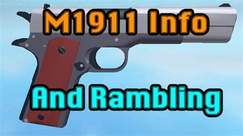 Roblox Phantom Forces M1911 Info And Rambling Youtube