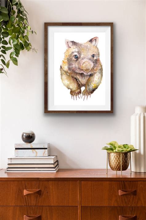 Wombat Art Print Limited Edition Giclee Print Watercolour Etsy Australia