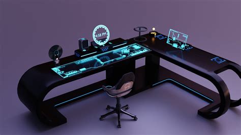 Futuristic Desk Decor