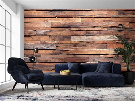 Decorative Wood Planks Wall Mural Wallpaper Self Adhesive Etsy