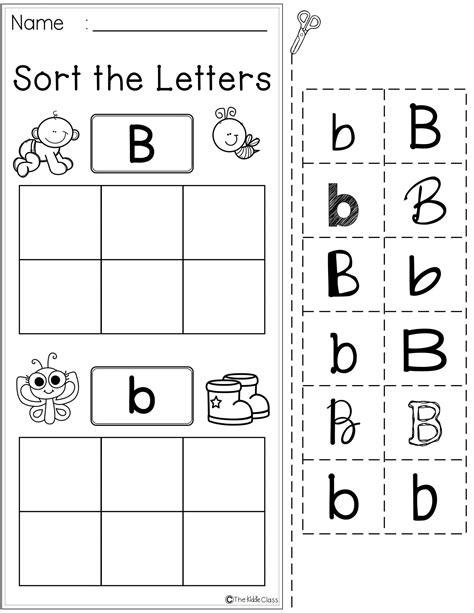 The Letter B Worksheet For Preschool