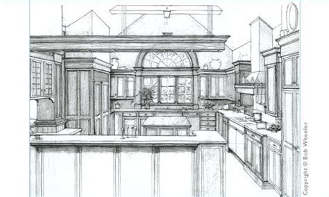 Kitchen Perspective Drawing At Explore Collection Of Kitchen Perspective