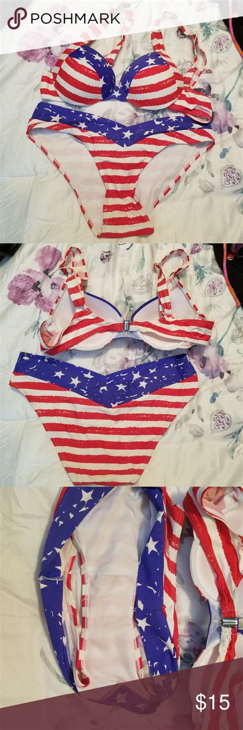 Patriotic Flag Bikini Bikinis Flag Bikini Bra Styles