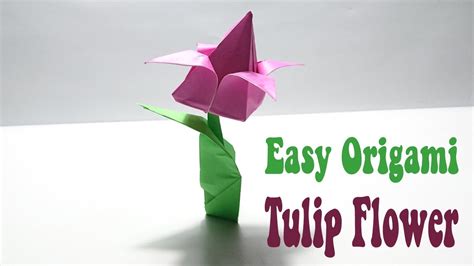 Origami Flower Tutorial Easy Folding Paper Tulips Flower Origami