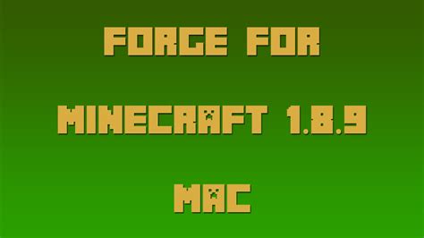How to install minecraft mods without forge mac. How to Install Forge for Minecraft 1.8.9 Mac - YouTube