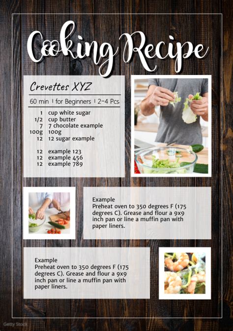 Cooking Recipe Menu Dinner Food Manual Blog Template Postermywall