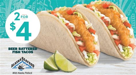 Jumbo Shrimp And 2 For 4 Beer Battered Fish Tacos Are Back At Del Taco