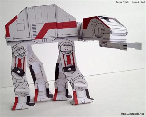 Papermau Star Wars Red Walker At At Articulated Paper Toy By Jimbox31