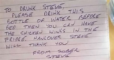 Guy Leaves A Note To His Drunk Future Self Finds An