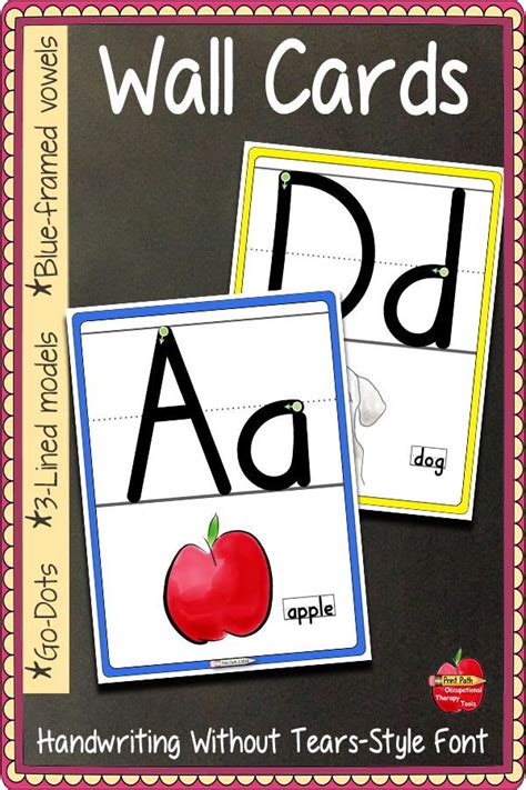 alphabet posters abc wall cards hwt style font   lines