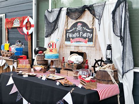 A Modern Pirate Party Dessert Table Hostess With The Mostess®