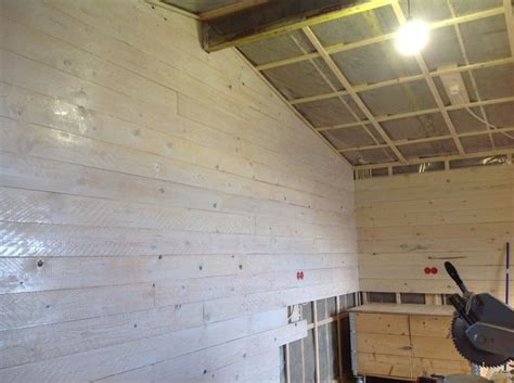 Enhance your room with our cabin creek hardboard wall panel. White oil base 1x6 for wall panel in a cabin | White wall ...