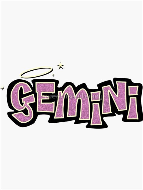 Gemini Bratz Style Iconic Pink Glitter Font Logo Cute Y2k Aesthetic