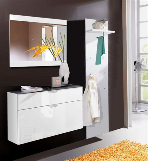 Versandkostenfrei riesen auswahl kauf auf rechnung beste preise Garderoben Set Hochglanz weiß Flurgarderobe Flurmöbel ...