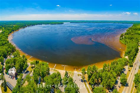 Lake Mitchell Near Cadillac Michigan Aerial Photos Lakes Of