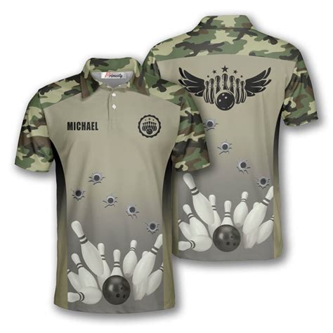 Bowling Camouflage Custom Bowling Shirts For Men Primesty