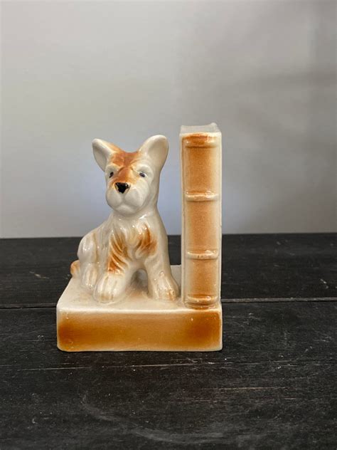 Vintage 1940s Scotty Dog Bookend Made In Occupied Japan Etsy