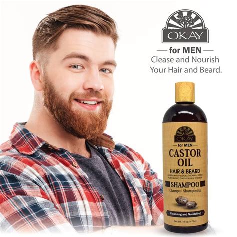 Men Castor Oil Beard And Hair Shampoo Wash Helps Cleanse Hair And Beard Softens And Conditions