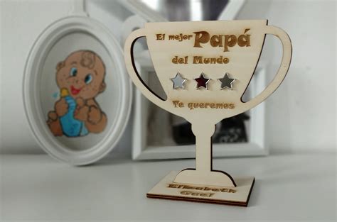 Trofeo De Madera Personalizado Día Del Padre Personal Present