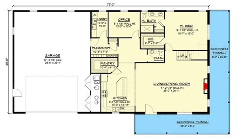 Simple 4 Bedroom Barndominium Floor Plans