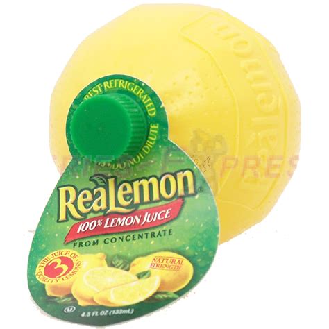 Realemon 100 Lemon Juice From Concentrate 45fl Oz Juice Drinks
