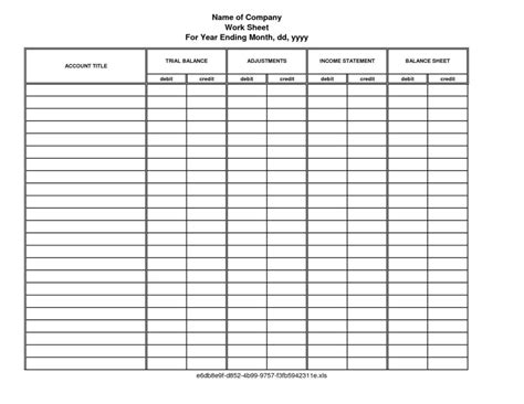 Accounting Spreadsheet Template — Db