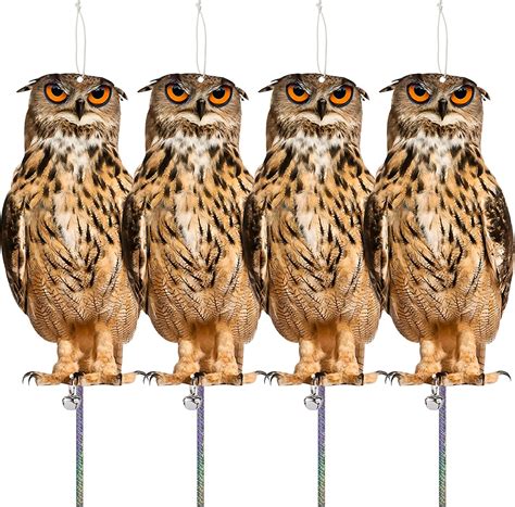Fake Owls To Keep Birds Away Bird Scare Device Bird Scarer Hanging